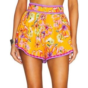 SMALL Agua Bendita × REVOLVE Nalia Floral Short in Haze Orange NWOT